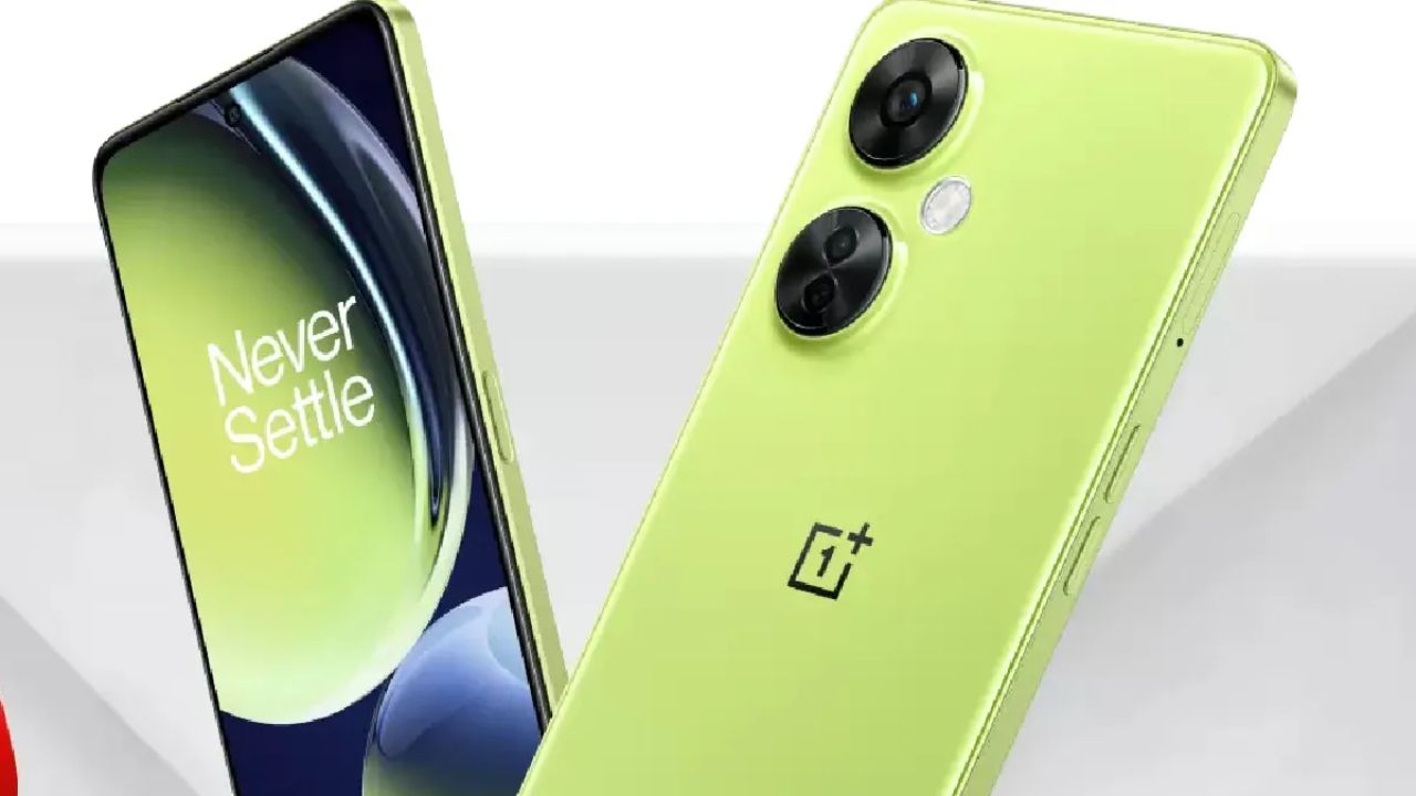 one plus nord ce 3 lite in green color in white background