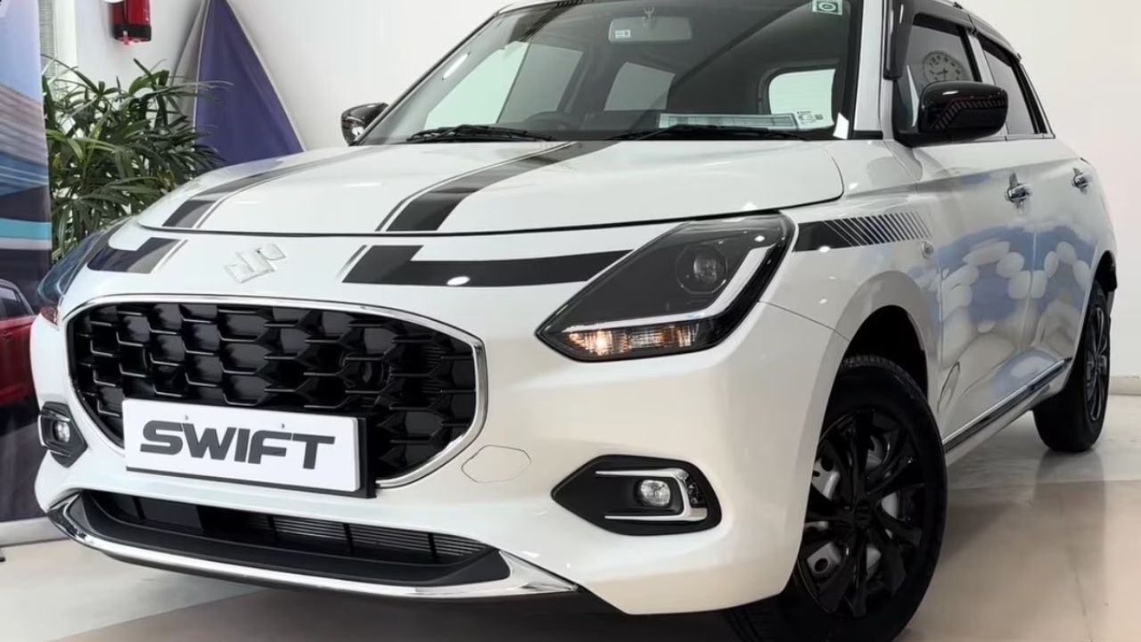 Maruti Suzuki 2024 in white color in showroom